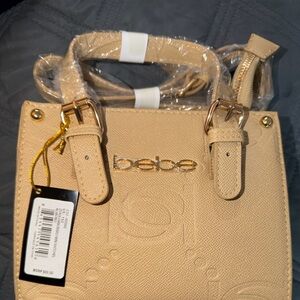 Bebe Almond Embossed Mini Satchel